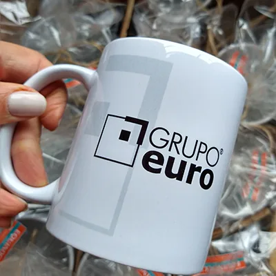 Taza corporativa personalizada Grupo euro